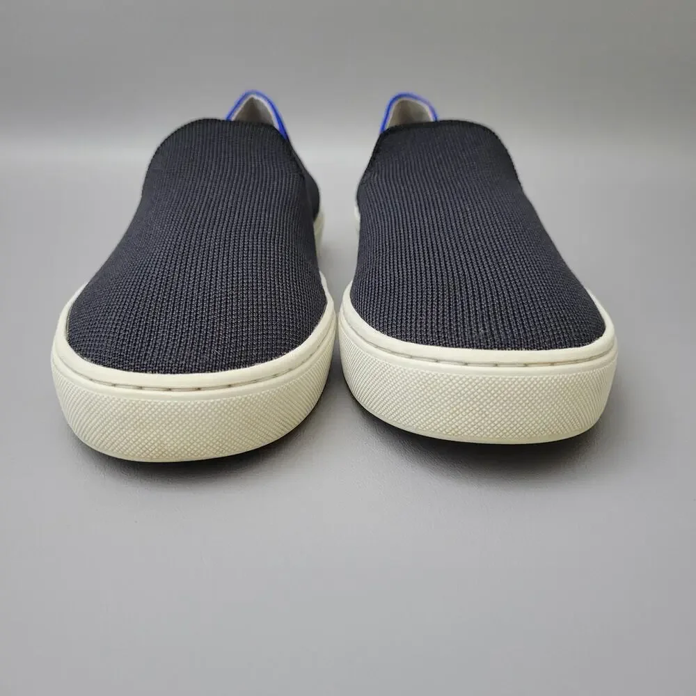 Rothys Slip On Sneaker Womens Size 9 Black Casual Knit Classic Loafer Shoes